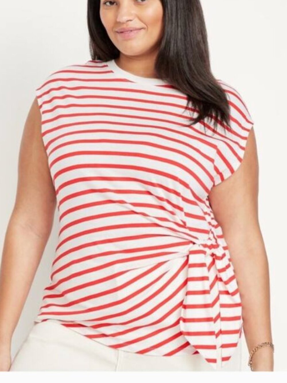 Old Navy striped side knot top XXL new with tags